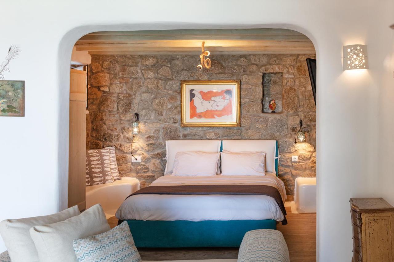 Amallini Suites Mykonos 超级天堂海滩 外观 照片