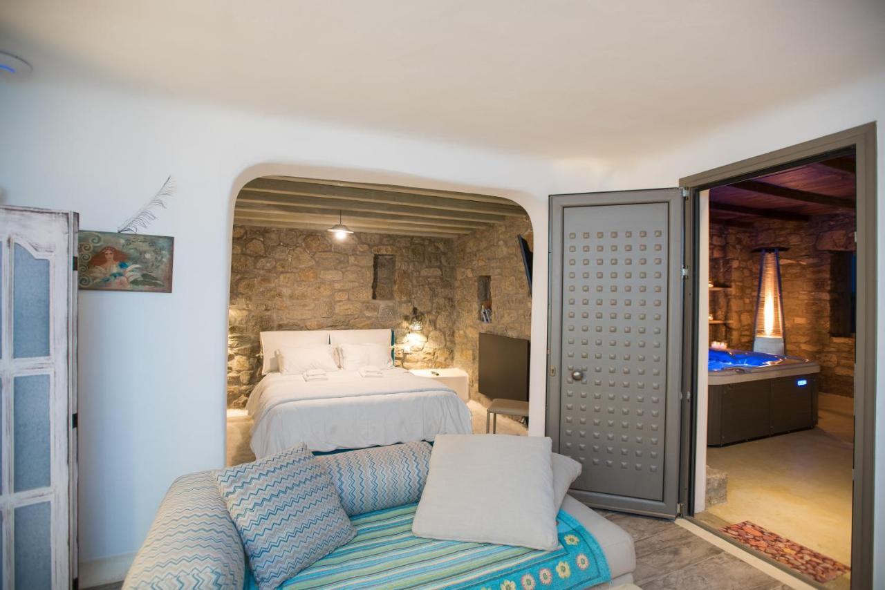 Amallini Suites Mykonos 超级天堂海滩 外观 照片